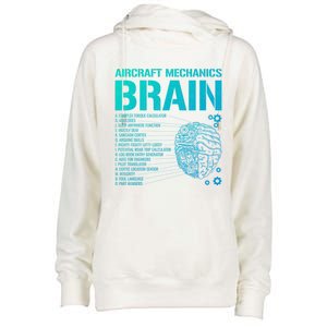 Aircraft Mechanic Brain Aircraft Mechanic Gift Womens Funnel Neck Pullover Hood