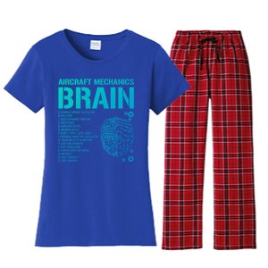 Aircraft Mechanic Brain Aircraft Mechanic Gift Women's Flannel Pajama Set