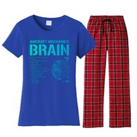 Aircraft Mechanic Brain Aircraft Mechanic Gift Women's Flannel Pajama Set