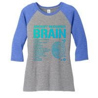 Aircraft Mechanic Brain Aircraft Mechanic Gift Women's Tri-Blend 3/4-Sleeve Raglan Shirt