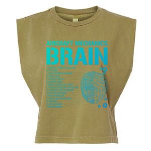 Aircraft Mechanic Brain Aircraft Mechanic Gift Garment-Dyed Women's Muscle Tee