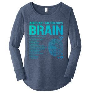 Aircraft Mechanic Brain Aircraft Mechanic Gift Women's Perfect Tri Tunic Long Sleeve Shirt