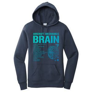 Aircraft Mechanic Brain Aircraft Mechanic Gift Women's Pullover Hoodie