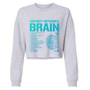 Aircraft Mechanic Brain Aircraft Mechanic Gift Cropped Pullover Crew