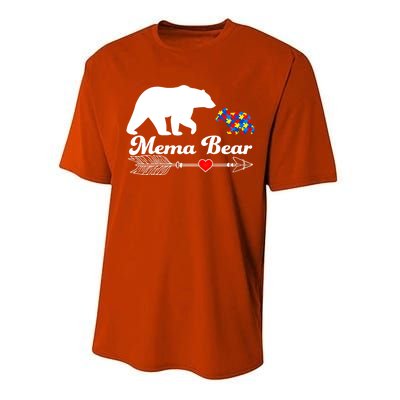 Autism Mema Bear Puzzle Autism Awareness Autistic Support Gift Performance Sprint T-Shirt