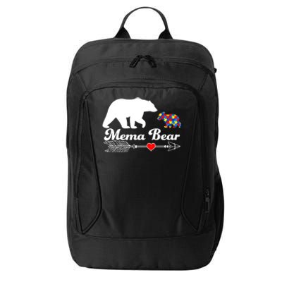 Autism Mema Bear Puzzle Autism Awareness Autistic Support Gift City Backpack