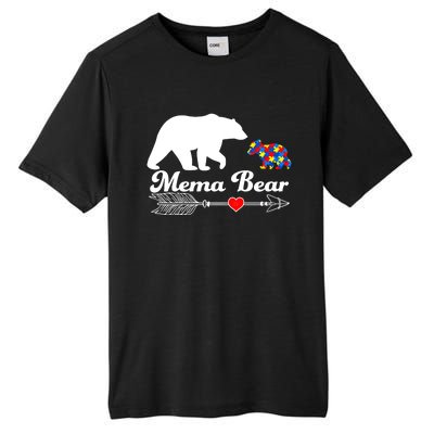 Autism Mema Bear Puzzle Autism Awareness Autistic Support Gift Tall Fusion ChromaSoft Performance T-Shirt