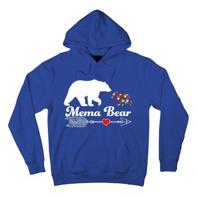 Autism Mema Bear Puzzle Autism Awareness Autistic Support Gift Hoodie