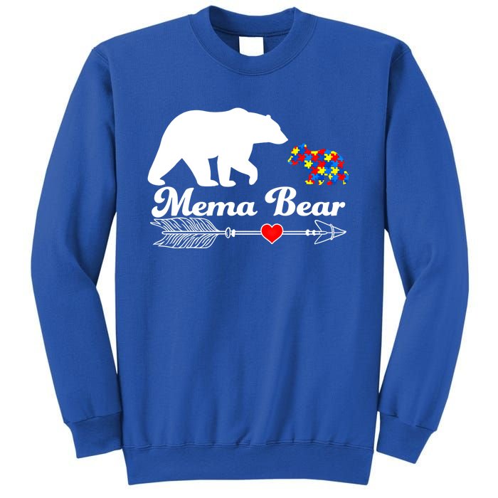 Autism Mema Bear Puzzle Autism Awareness Autistic Support Gift Sweatshirt