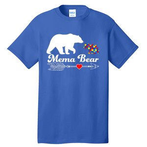 Autism Mema Bear Puzzle Autism Awareness Autistic Support Gift Tall T-Shirt