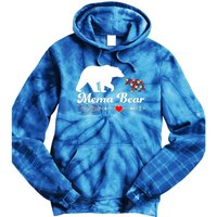 Autism Mema Bear Puzzle Autism Awareness Autistic Support Gift Tie Dye Hoodie