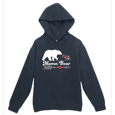 Autism Mema Bear Puzzle Autism Awareness Autistic Support Gift Urban Pullover Hoodie