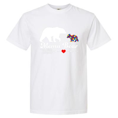 Autism Mema Bear Puzzle Autism Awareness Autistic Support Gift Garment-Dyed Heavyweight T-Shirt