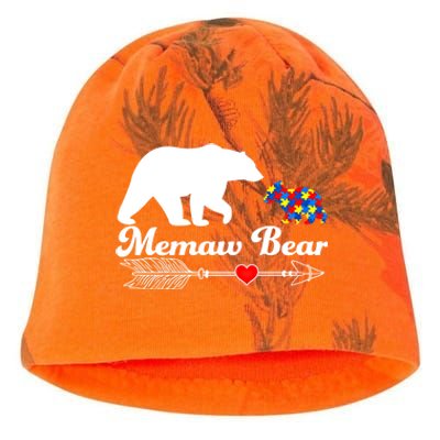 Autism Memaw Bear Puzzle Autism Awareness Autistic Support Funny Gift Kati - Camo Knit Beanie