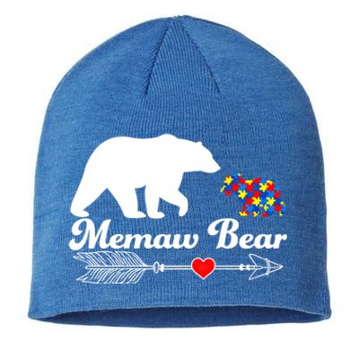 Autism Memaw Bear Puzzle Autism Awareness Autistic Support Funny Gift Sustainable Beanie