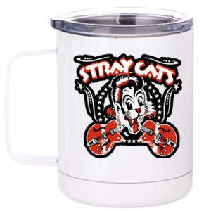 Animals Music Band Stray Cats Band Artwork 12 oz Stainless Steel Tumbler Cup