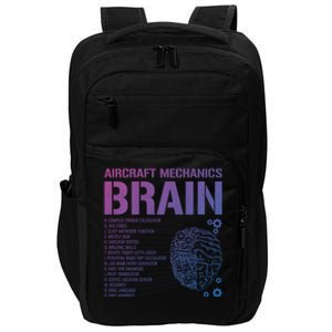 Aircraft Mechanic Brain Aircraft Mechanic Gift Impact Tech Backpack