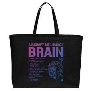 Aircraft Mechanic Brain Aircraft Mechanic Gift Cotton Canvas Jumbo Tote