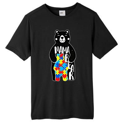 Autism Mama Bear Autism Awareness Gift Tall Fusion ChromaSoft Performance T-Shirt