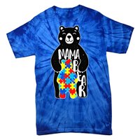 Autism Mama Bear Autism Awareness Gift Tie-Dye T-Shirt