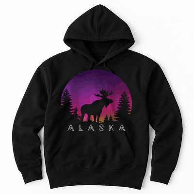 Alaska Moose Borealis Alaskan Landscape Hoodie