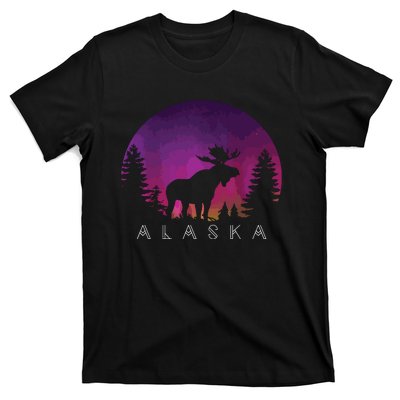 Alaska Moose Borealis Alaskan Landscape T-Shirt