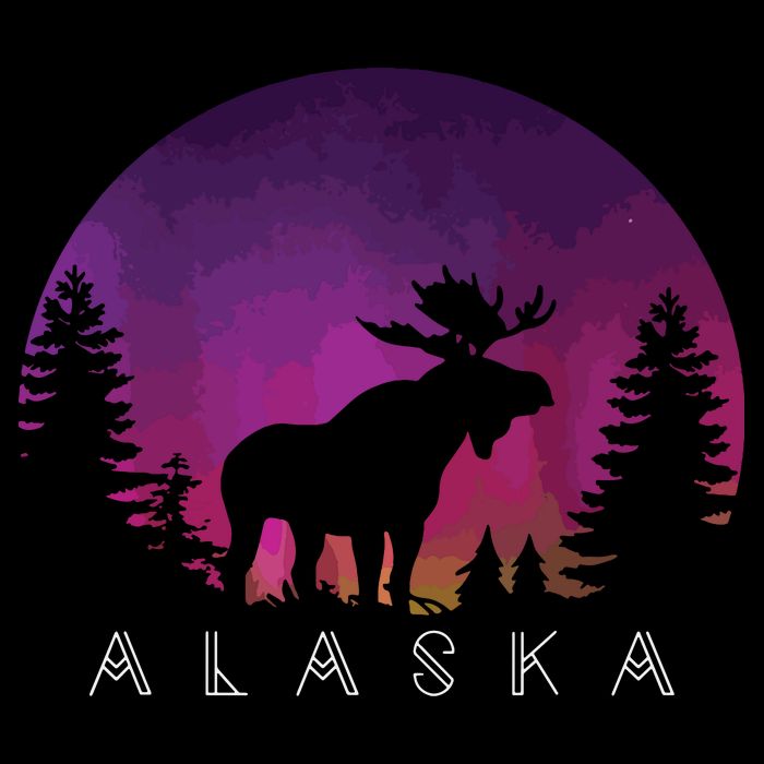 Alaska Moose Borealis Alaskan Landscape City Backpack