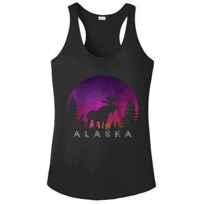 Alaska Moose Borealis Alaskan Landscape Ladies PosiCharge Competitor Racerback Tank