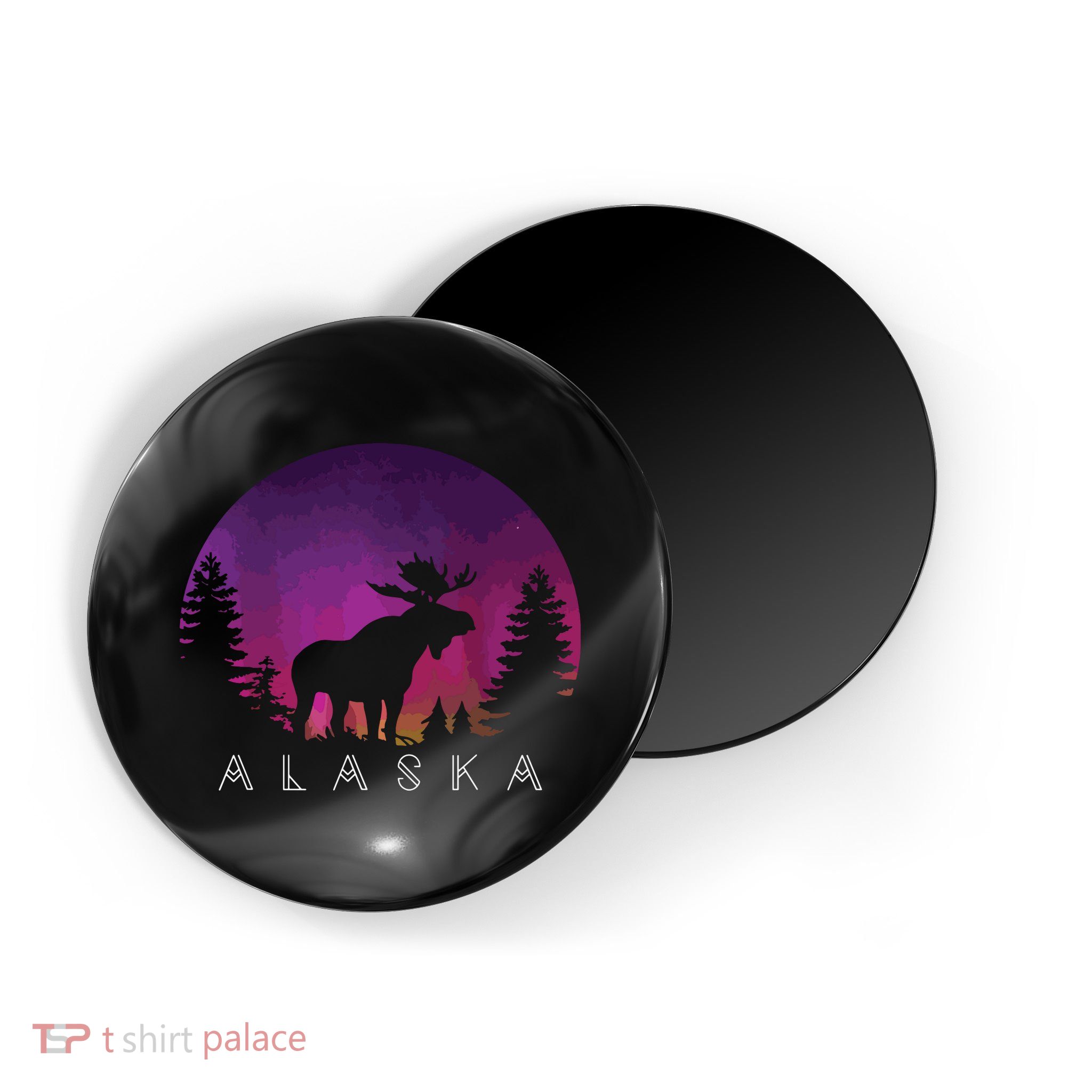 Alaska Moose Borealis Alaskan Landscape Magnet