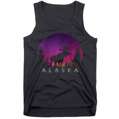 Alaska Moose Borealis Alaskan Landscape Tank Top