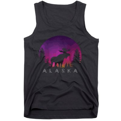 Alaska Moose Borealis Alaskan Landscape Tank Top