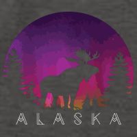 Alaska Moose Borealis Alaskan Landscape Vector Backpack
