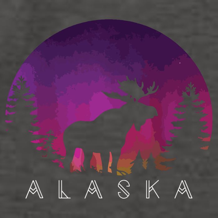 Alaska Moose Borealis Alaskan Landscape Vector Backpack