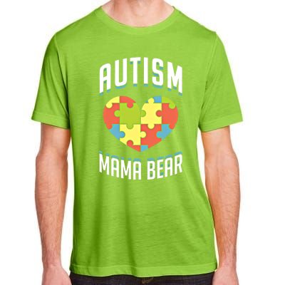 Autism Mama Bear Heart Puzzle Cute Autism Awareness Gift Adult ChromaSoft Performance T-Shirt