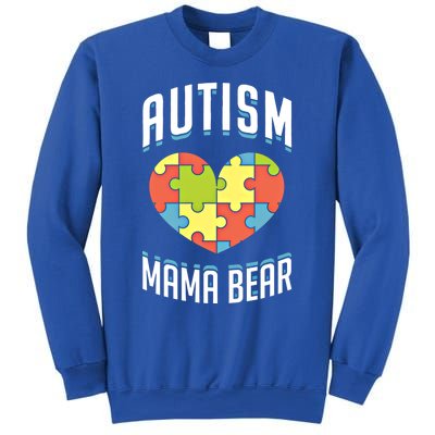 Autism Mama Bear Heart Puzzle Cute Autism Awareness Gift Sweatshirt