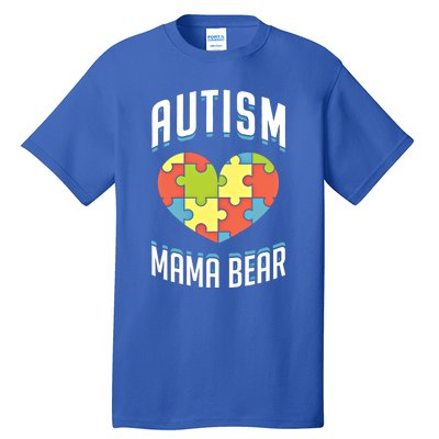 Autism Mama Bear Heart Puzzle Cute Autism Awareness Gift Tall T-Shirt