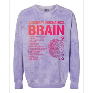 Aircraft Mechanic Brain Aircraft Mechanic Gift Colorblast Crewneck Sweatshirt