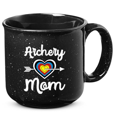 Archery Mom Bowwoman Archer Mother's Day Bowhunter Arrow Hoodie 15oz Campfire Ceramic Mug