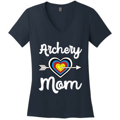 Archery Mom Bowwoman Archer Mother's Day Bowhunter Arrow Hoodie Women's V-Neck T-Shirt
