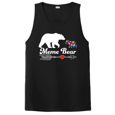 Autism Meme Bear Puzzle Autism Awareness Autistic Support Cute Gift PosiCharge Competitor Tank