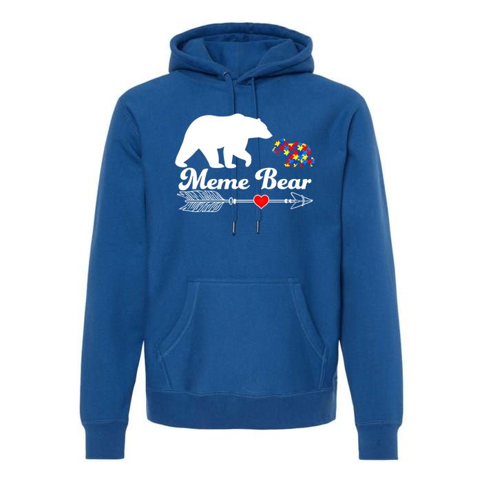 Autism Meme Bear Puzzle Autism Awareness Autistic Support Cute Gift Premium Hoodie