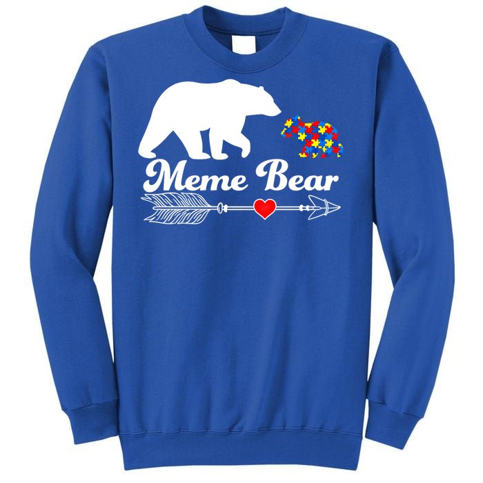 Autism Meme Bear Puzzle Autism Awareness Autistic Support Cute Gift Tall Sweatshirt