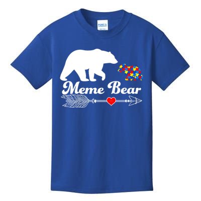 Autism Meme Bear Puzzle Autism Awareness Autistic Support Cute Gift Kids T-Shirt