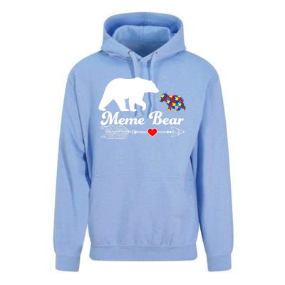 Autism Meme Bear Puzzle Autism Awareness Autistic Support Cute Gift Unisex Surf Hoodie