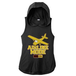 Airline Mode Best C172 Flying Pilot Gift Ladies PosiCharge Tri-Blend Wicking Draft Hoodie Tank