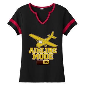 Airline Mode Best C172 Flying Pilot Gift Ladies Halftime Notch Neck Tee