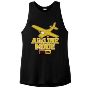 Airline Mode Best C172 Flying Pilot Gift Ladies PosiCharge Tri-Blend Wicking Tank