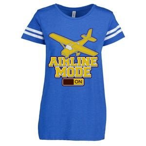 Airline Mode Best C172 Flying Pilot Gift Enza Ladies Jersey Football T-Shirt