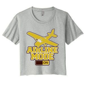 Airline Mode Best C172 Flying Pilot Gift Women's Crop Top Tee