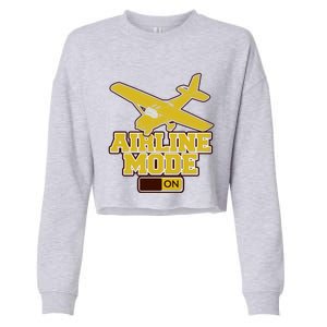 Airline Mode Best C172 Flying Pilot Gift Cropped Pullover Crew